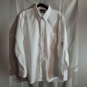 Black Label Ralph Lauren Men's White Button Down Dress Shirt 17; 34/35